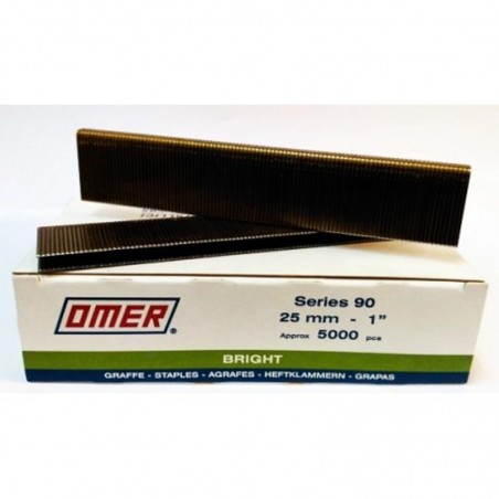 Grapa Serie 90 de 25 mm - Omer - caja de 5000