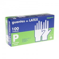 Guantes de Examen de Latex, Con Polvo, No Estéril - Macopack -  100 unidades