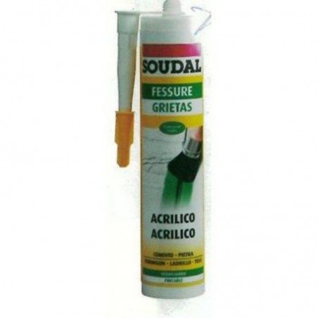 Cartucho de Masilla acrílica para grietas - Soudal - 300 ml