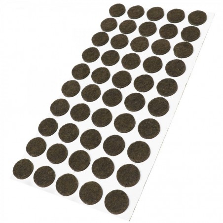 Hoja de 50 fieltros redondos adhesivos de 16 mm diámetro - Bersumi